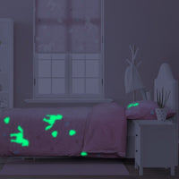 Dekbedovertrek Glow in the dark - Unicorn Roze