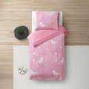 Dekbedovertrek Glow in the dark - Unicorn Roze