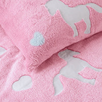 Dekbedovertrek Glow in the dark - Unicorn Roze