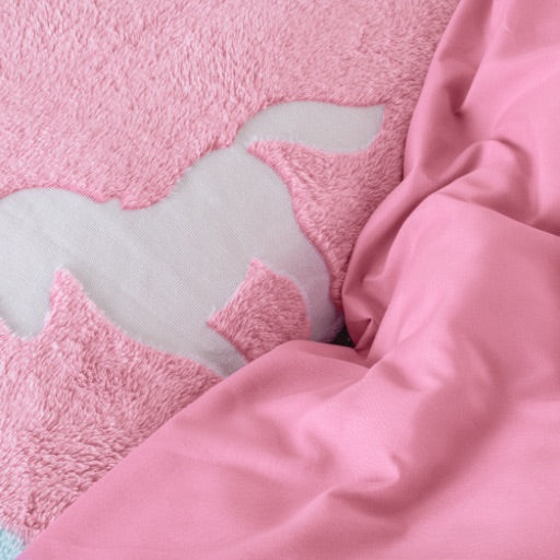 Dekbedovertrek Glow in the dark - Unicorn Roze
