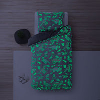 Dekbedovertrek Glow in the dark - Dinosaurus Grijs