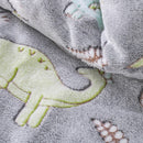 Dekbedovertrek Glow in the dark - Dinosaurus Grijs