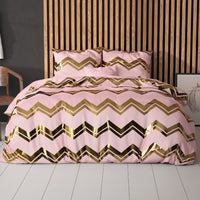 Dekbedovertrek Glamour Wave Goud Roze
