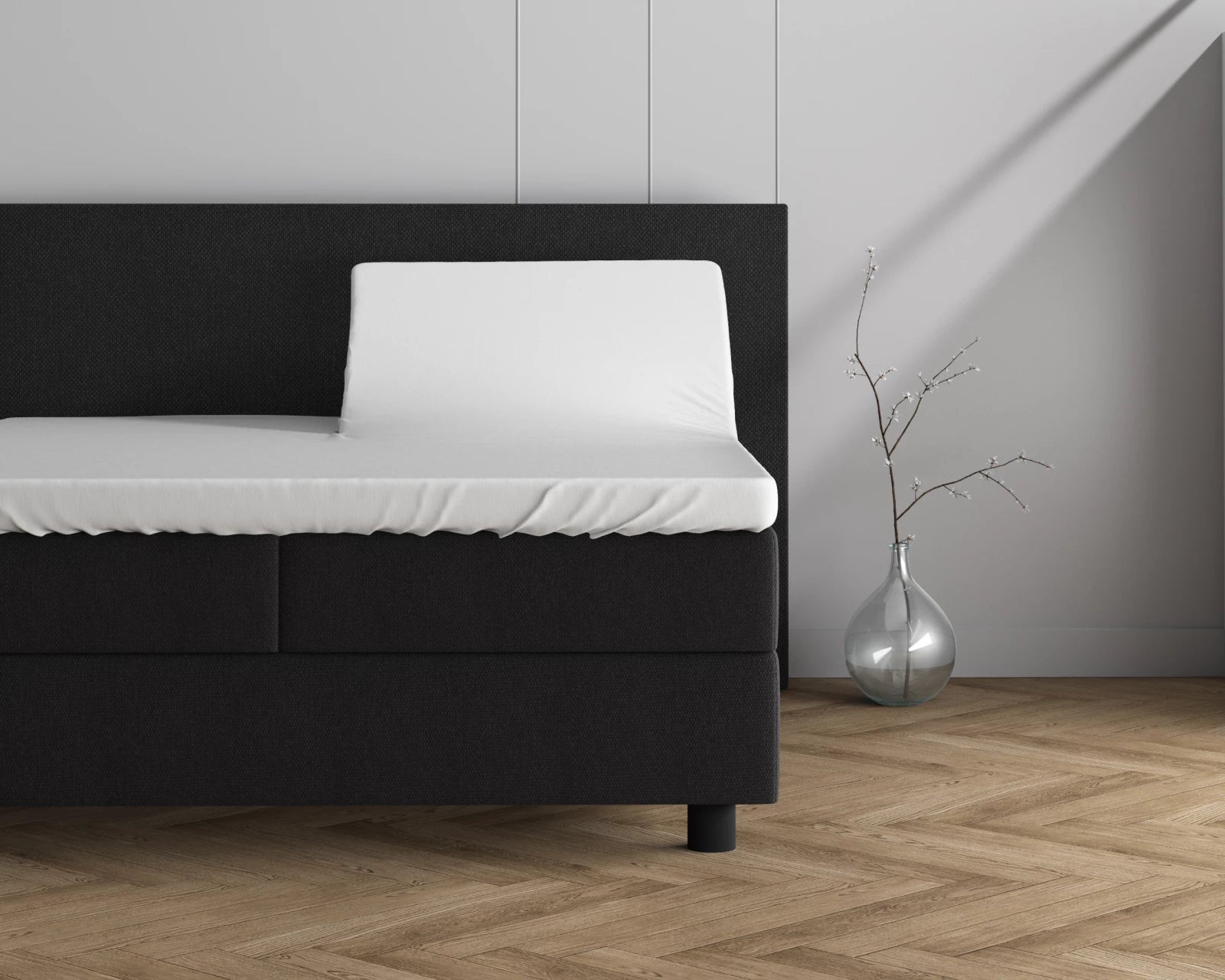 Dubbel Jersey Splittopper Hoeslaken Wit
