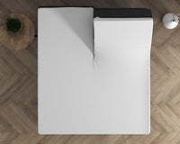 Dubbel Jersey Splittopper Hoeslaken Wit