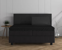 Dubbel Jersey Splittopper Hoeslaken Zwart