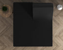 Dubbel Jersey Splittopper Hoeslaken Zwart