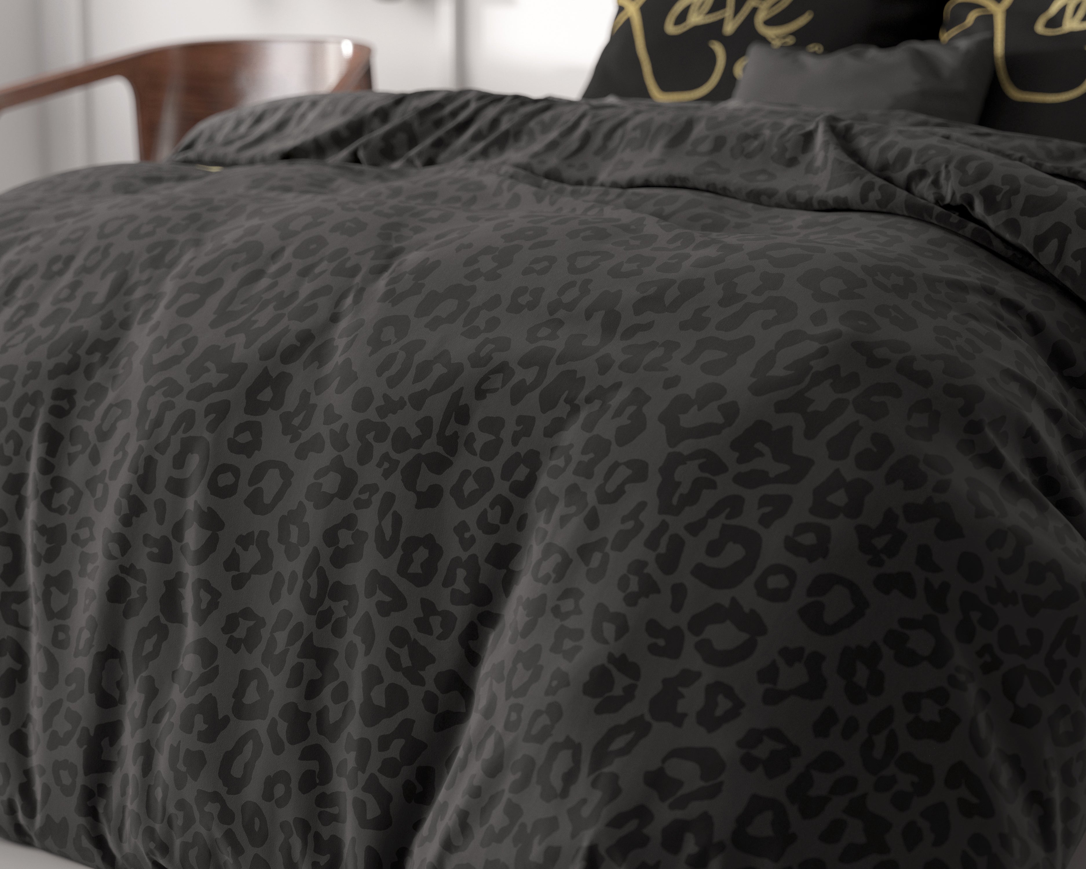 Dekbedovertrekset Dark Sleep Zwart