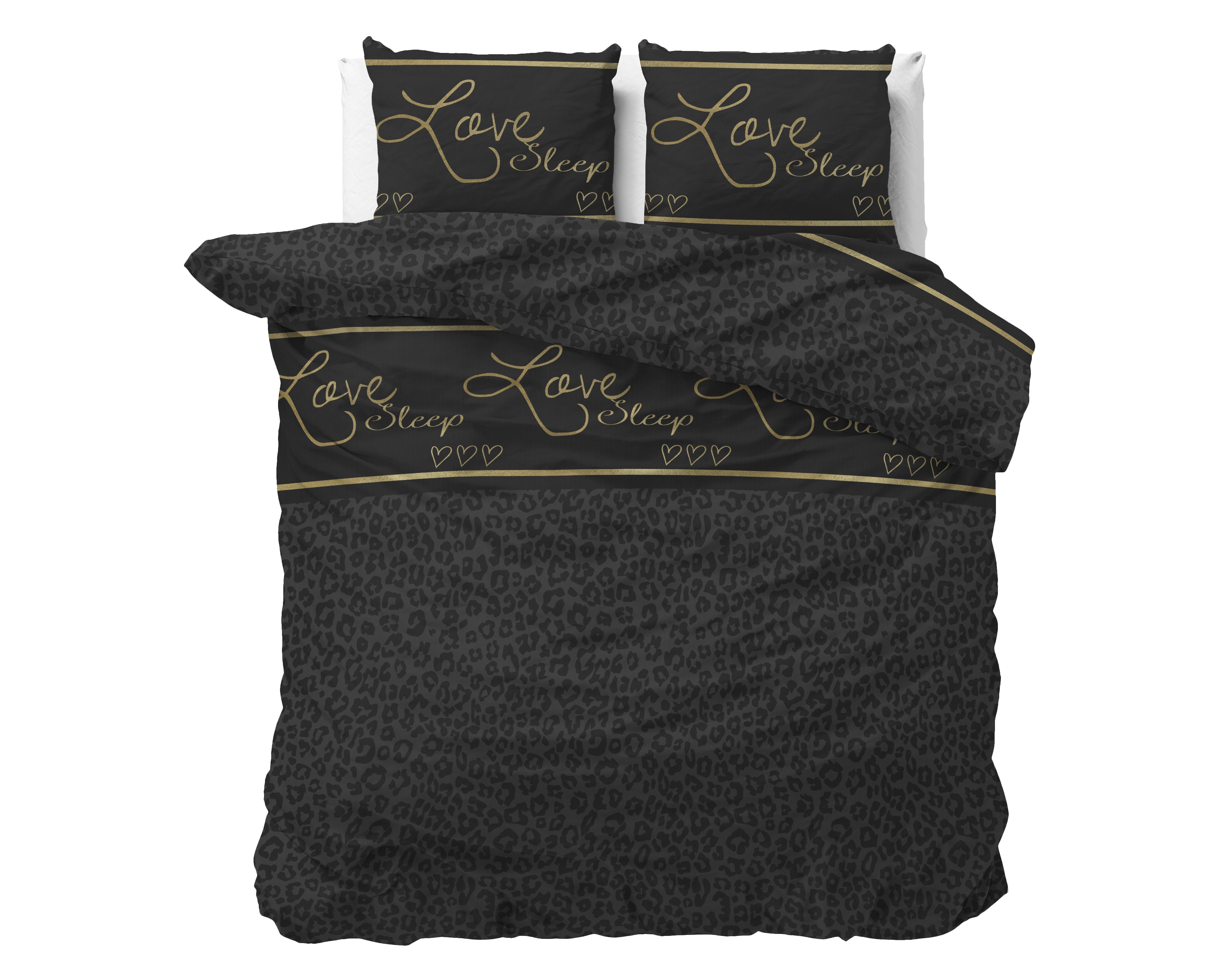 Dekbedovertrekset Dark Sleep Zwart