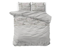 Dekbedovertrekset Pinky Words Roze