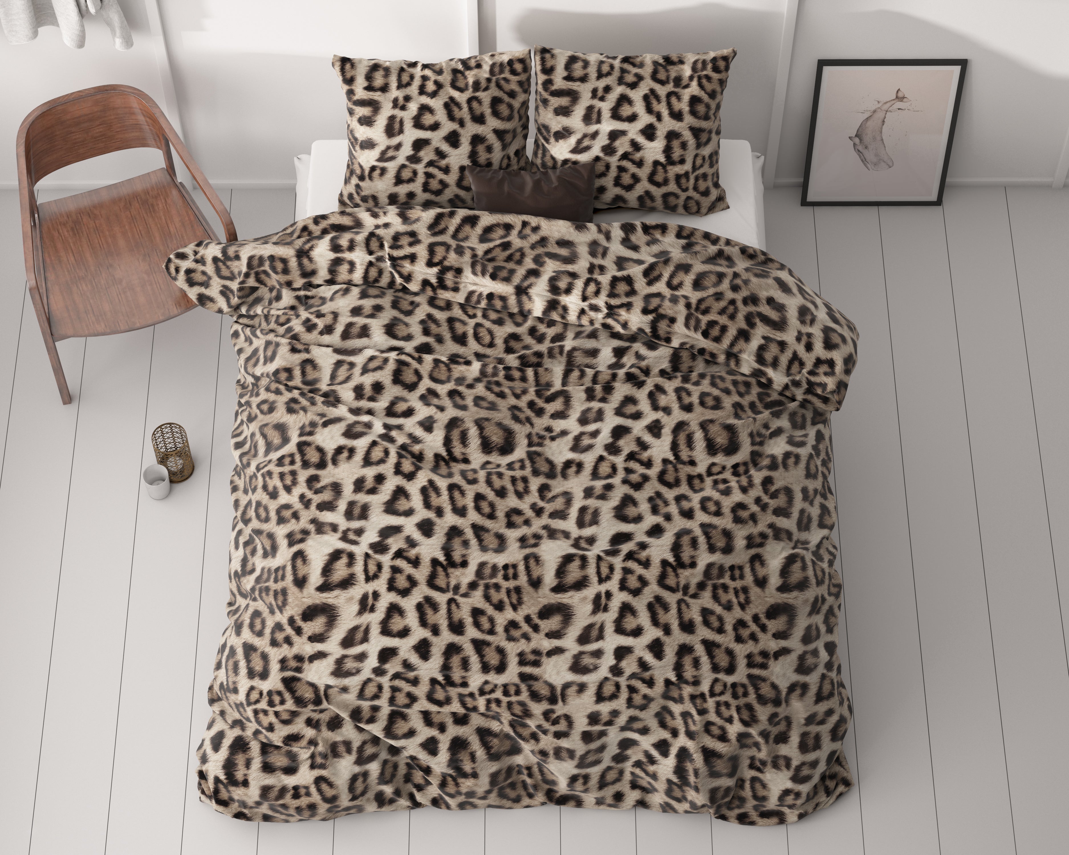 Dekbedovertrekset Deep Panther Bruin