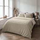 Dekbedovertrekset Faux Fur Check Beige