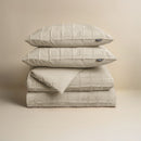 Dekbedovertrekset Faux Fur Check Beige