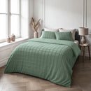 Dekbedovertrekset Faux Fur Check Donker Groen