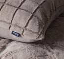 Dekbedovertrekset Faux Fur Check Taupe