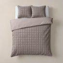 Dekbedovertrekset Faux Fur Check Taupe