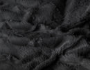 Dekbedovertrekset Faux Fur Check Zwart