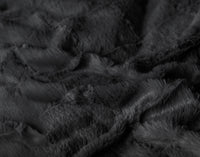 Dekbedovertrekset Faux Fur Check Zwart