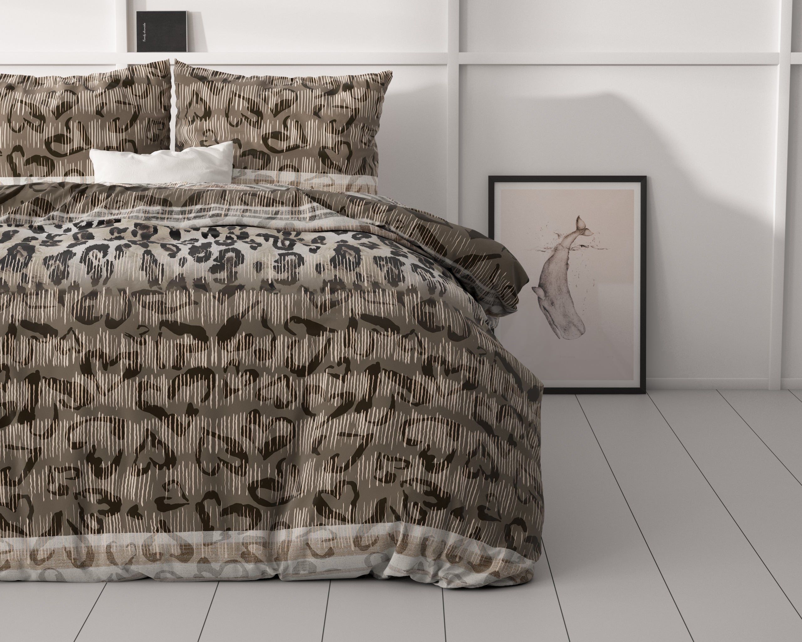 Dekbedovertrekset Tiger Leopard Taupe