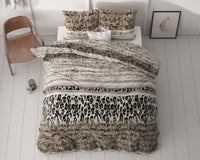 Dekbedovertrekset Tiger Leopard Taupe