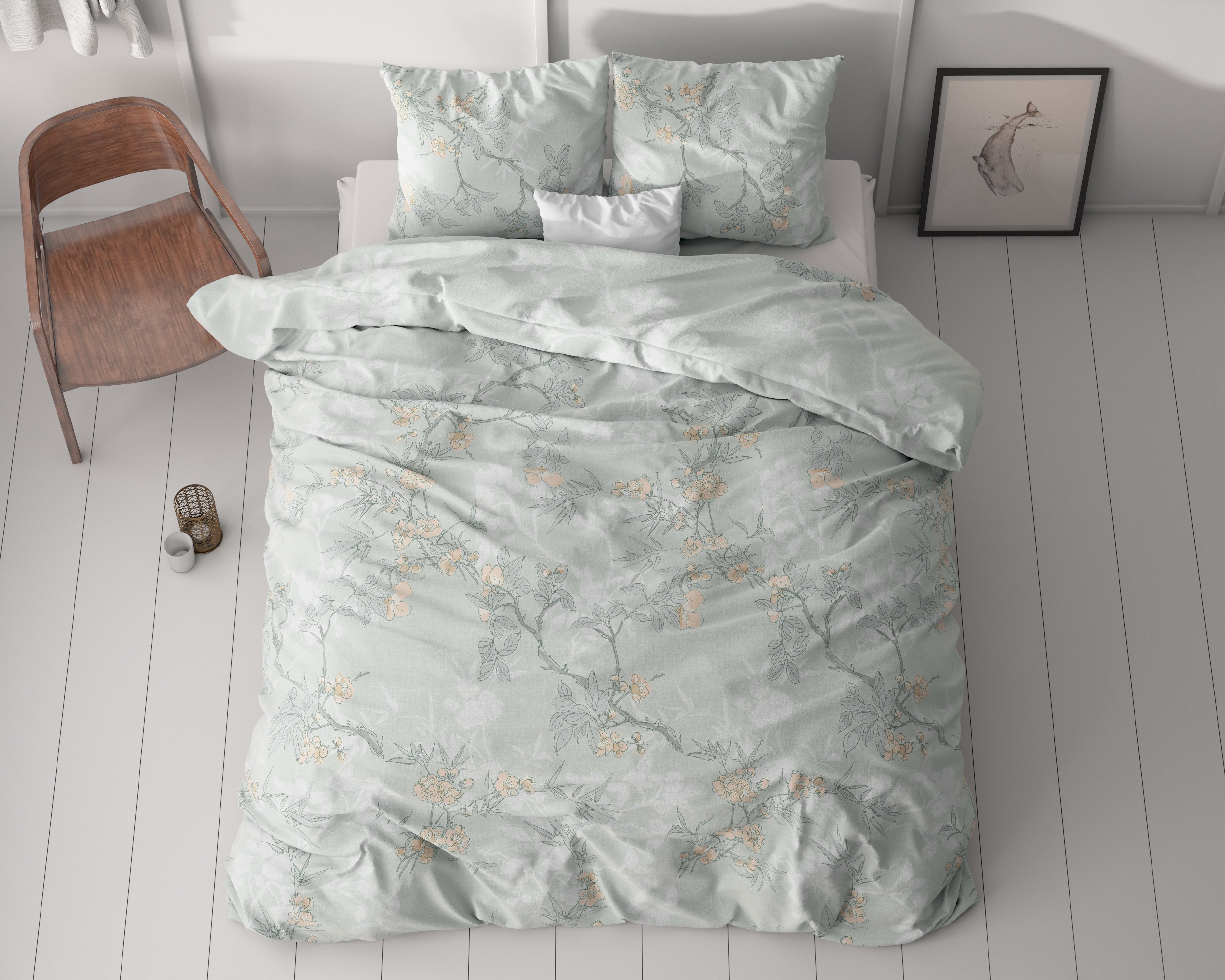 Dekbedovertrekset Blossom Blauw