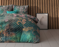 Dekbedovertrekset Raddison Flower Groen