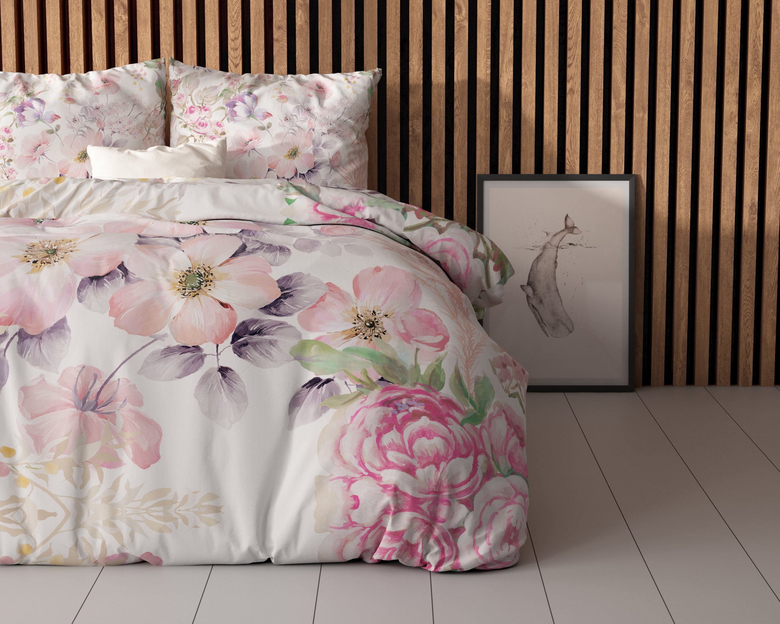 Dekbedovertrekset Gyna Roze