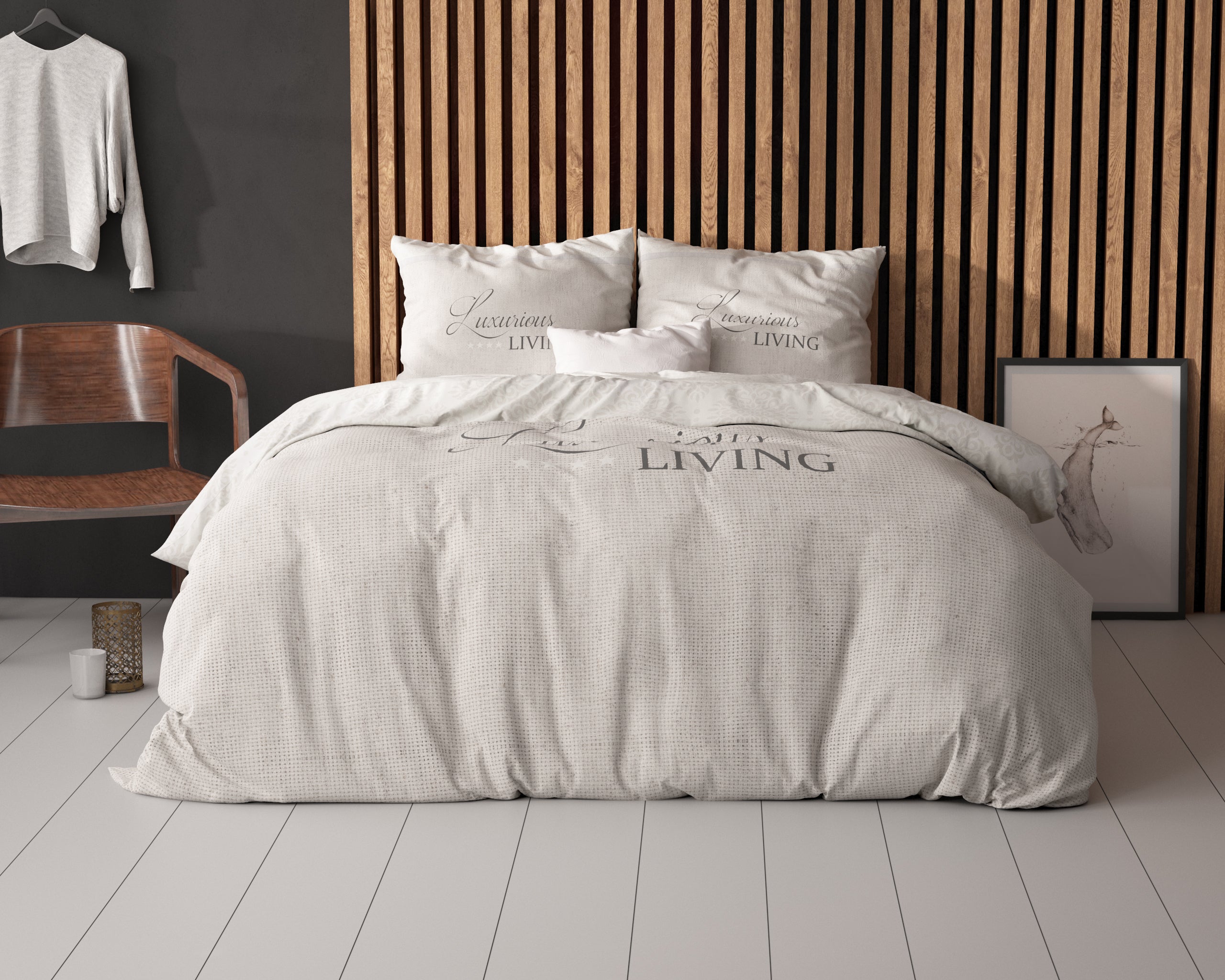 Dekbedovertrekset Luxurious Living Zand