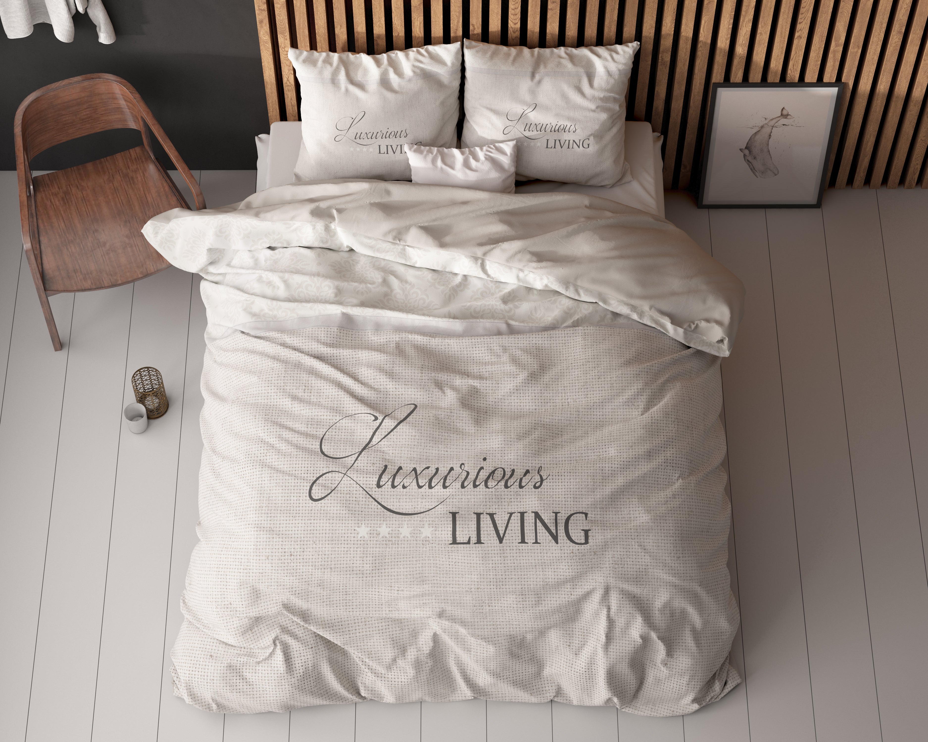 Dekbedovertrekset Luxurious Living Zand