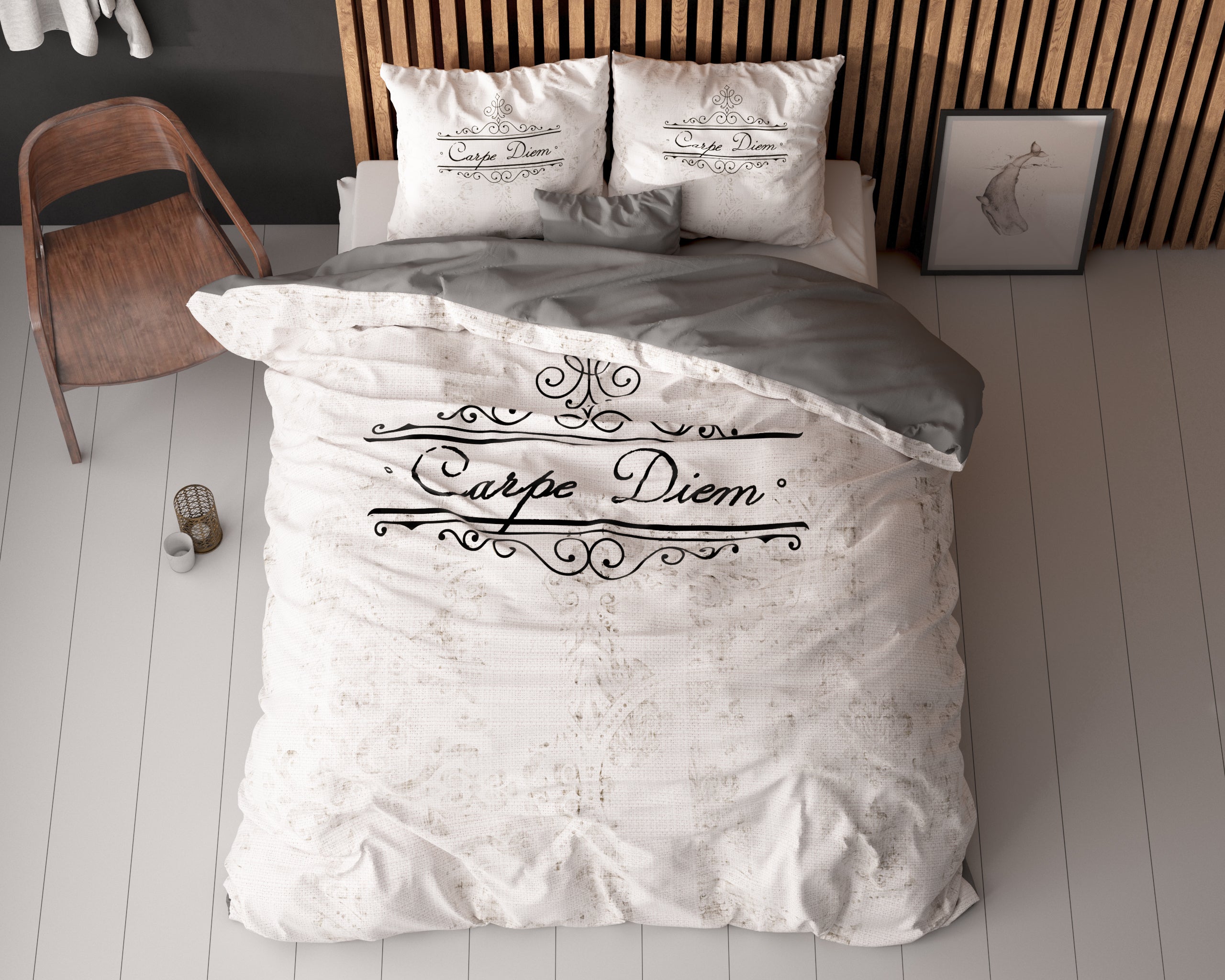 Dekbedovertrekset Carpe Diem 2 Zand