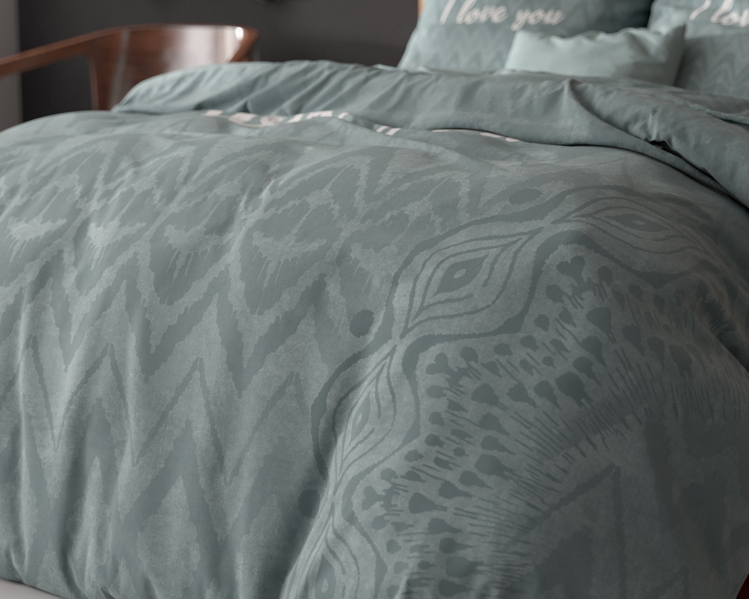Dekbedovertrekset I Love Bed Groen