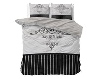 Dekbedovertrekset Day And Night Zwart