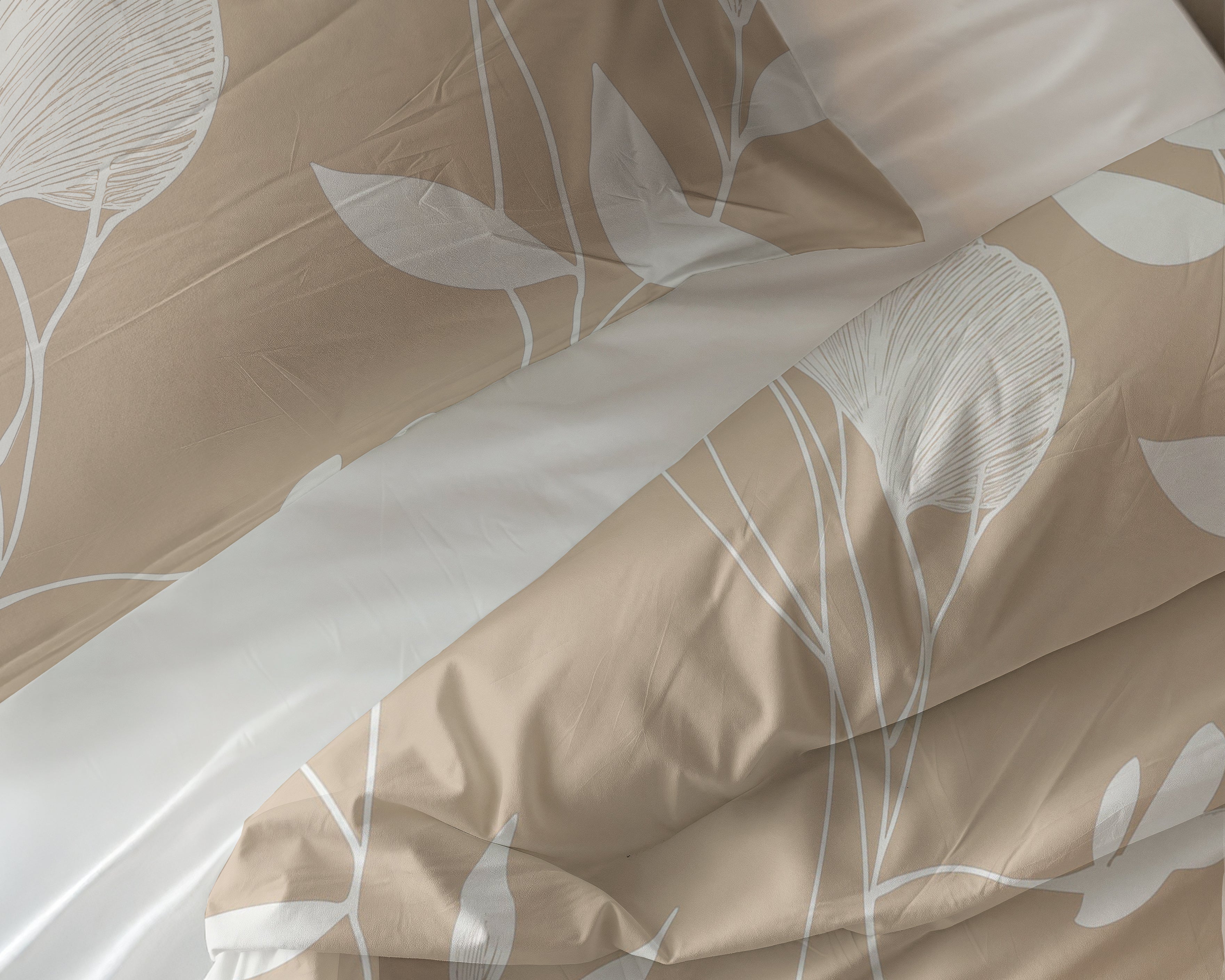 Dekbedovertrekset Spring Zand/Beige