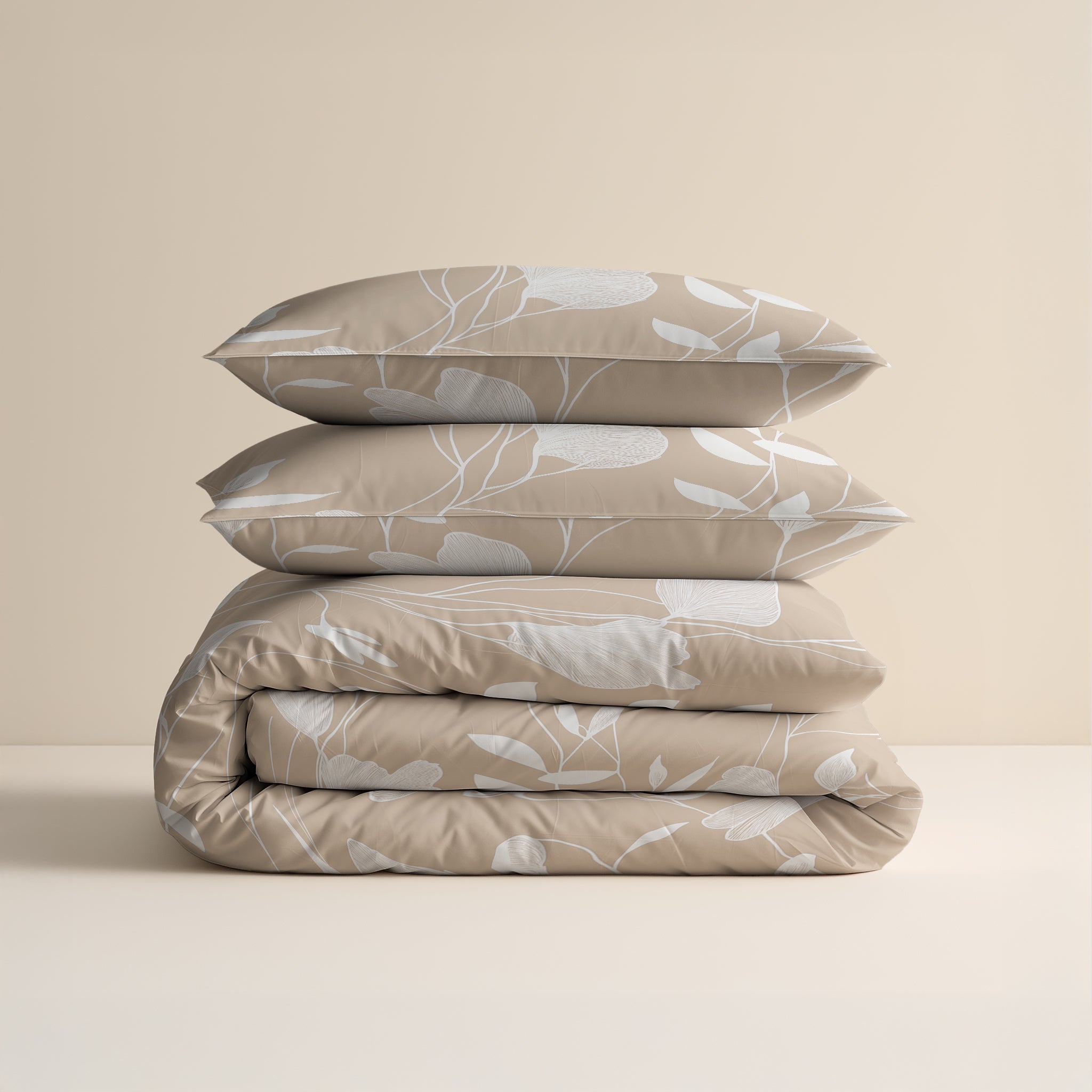 Dekbedovertrekset Spring Zand/Beige