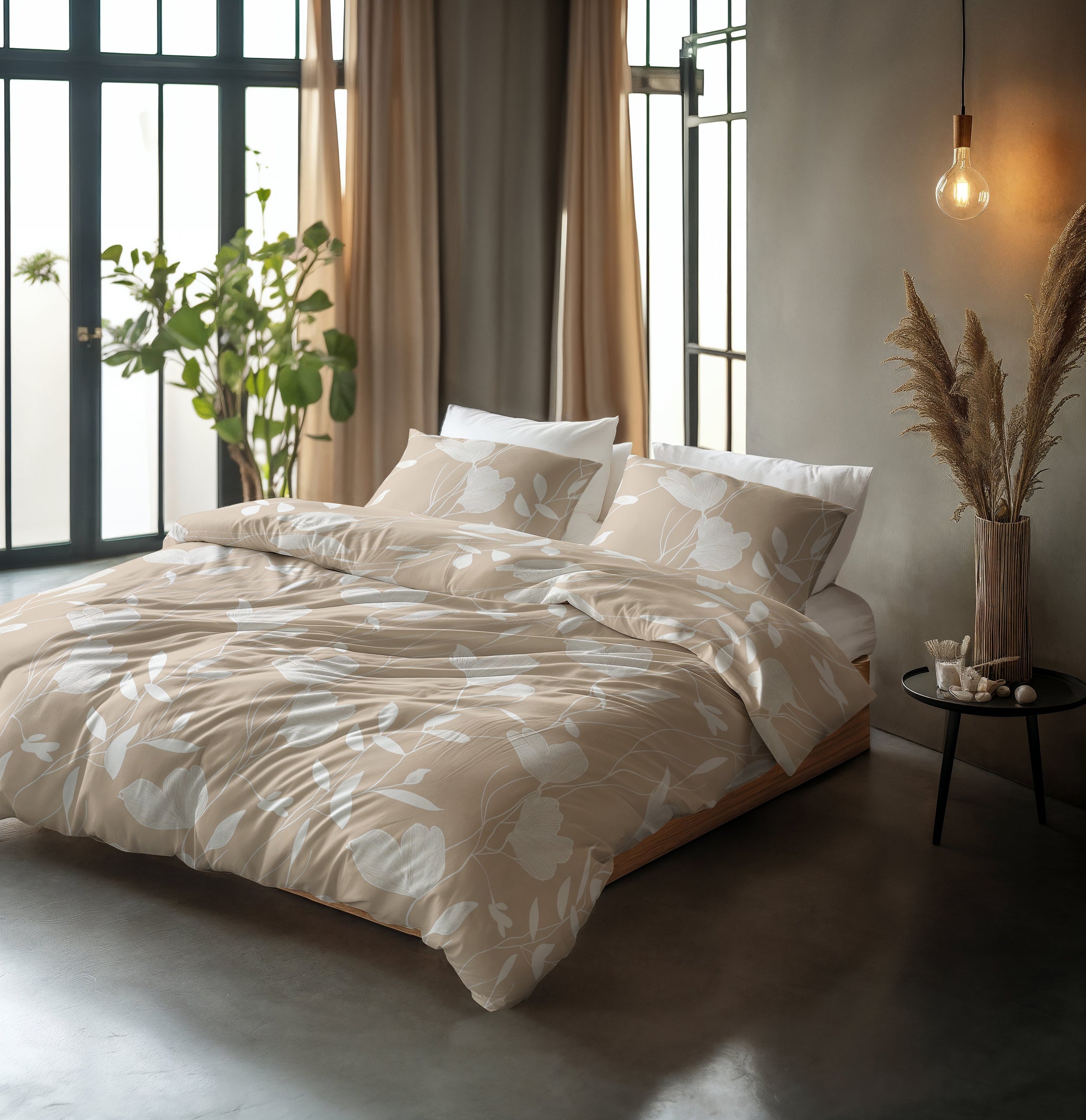Dekbedovertrekset Spring Zand/Beige