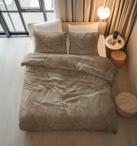 Dekbedovertrekset Amber Beige/bruin
