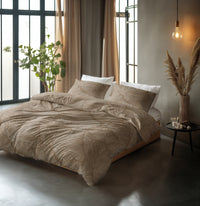 Dekbedovertrekset Amber Beige/bruin