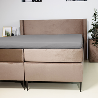 Topper Hoeslaken Luxe Dubbel Jersey Stone Grey
