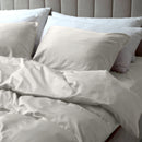 Dekbedovertrek set Effen Luxe Katoen Satijn Pearl White