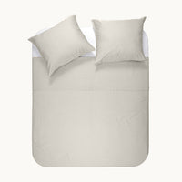 Dekbedovertrek set Effen Luxe Katoen Satijn Pearl White