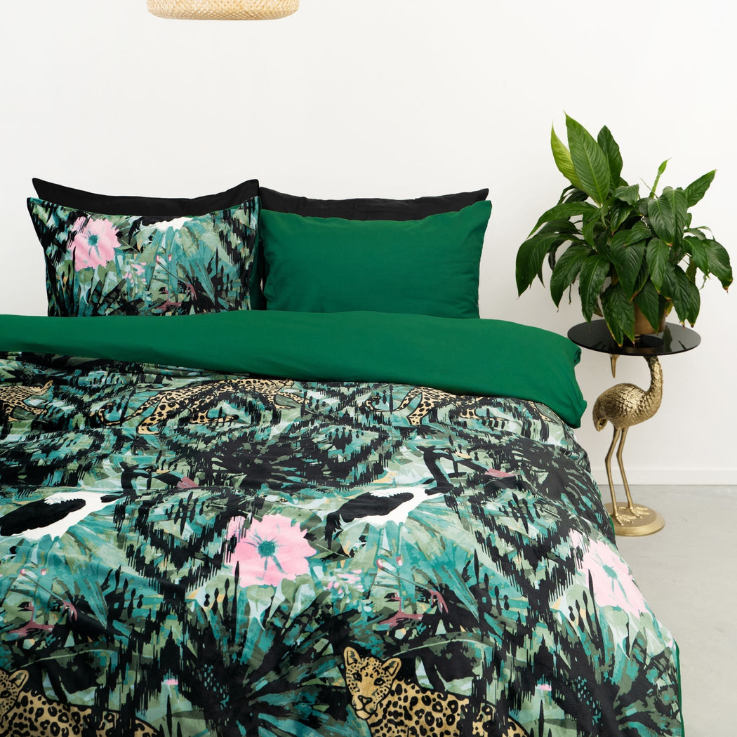 Dekbedovertrek met slopen - Velvet™ Botanical forest