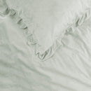 Dekbedovertrek set Velvet Ruffles Pearl White