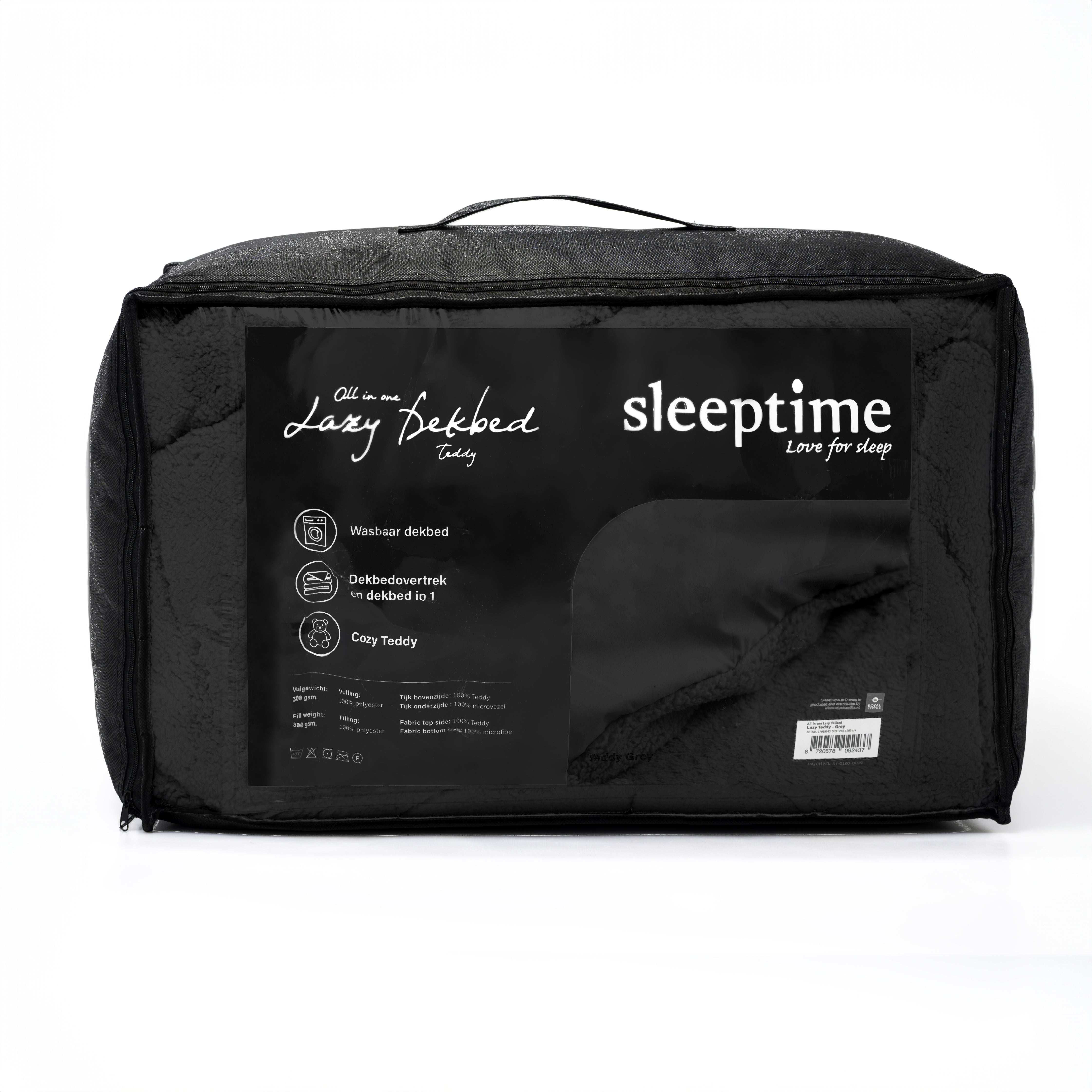 Dekbed Zonder Overtrek Teddy ™ Earl Grey Antraciet