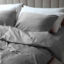 Dekbedovertrek set Effen Luxe Katoen Satijn Stone Grey