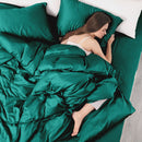 Dekbedovertrek set Effen Luxe Katoen Satijn Sea Green