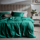 Dekbedovertrek set Effen Luxe Katoen Satijn Sea Green