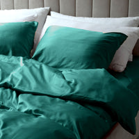 Dekbedovertrek set Effen Luxe Katoen Satijn Sea Green