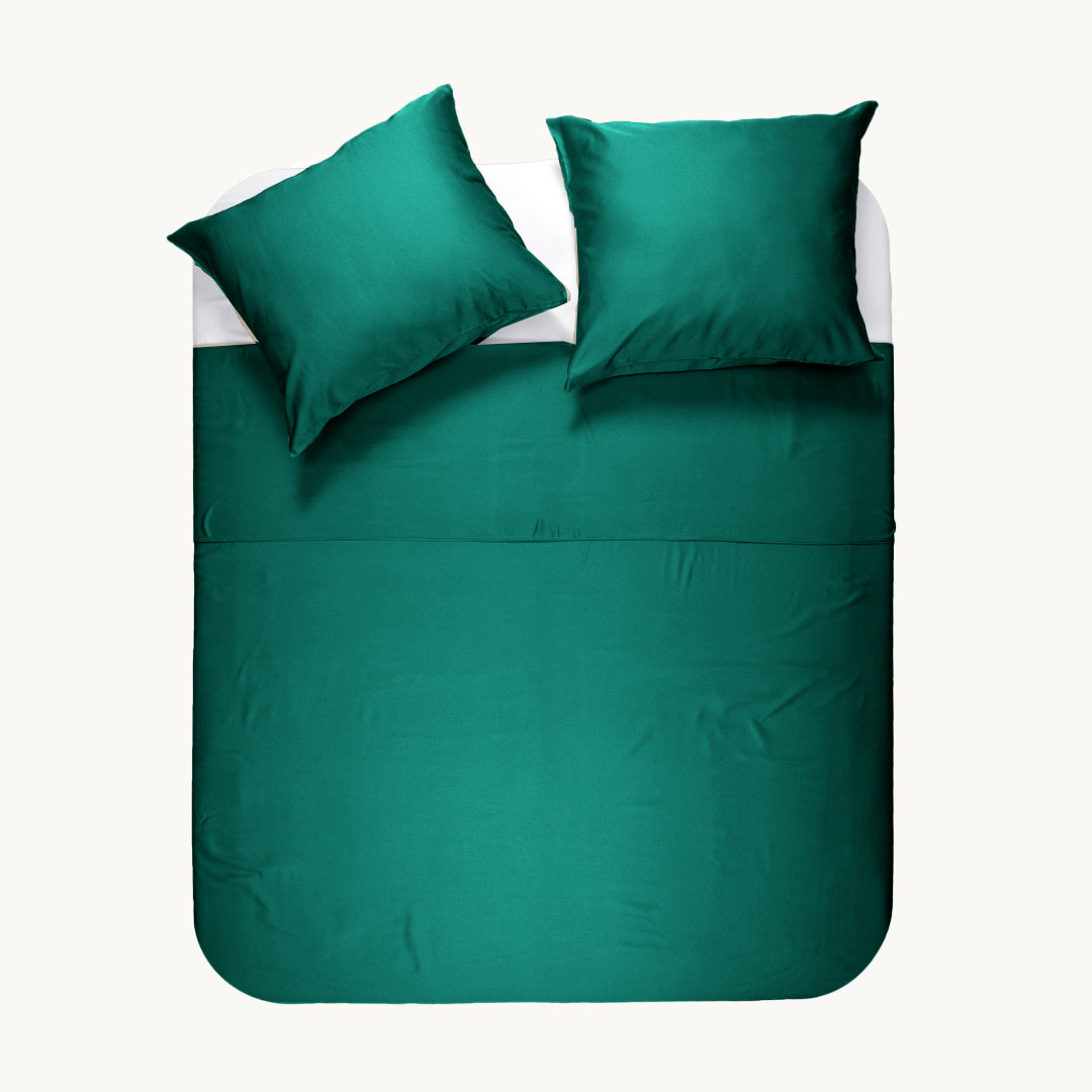 Dekbedovertrek set Effen Luxe Katoen Satijn Sea Green