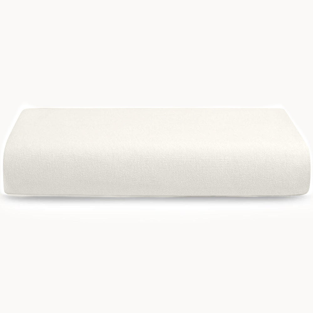 Topper Hoeslaken Luxe Dubbel Jersey Pearl White