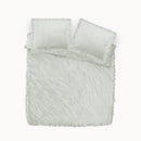 Dekbedovertrek set Velvet Ruffles Pearl White
